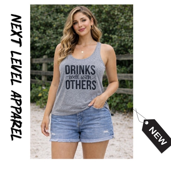 Next Level Apparel Tops - NWT Next level apparel “drinks well with others” Razorback